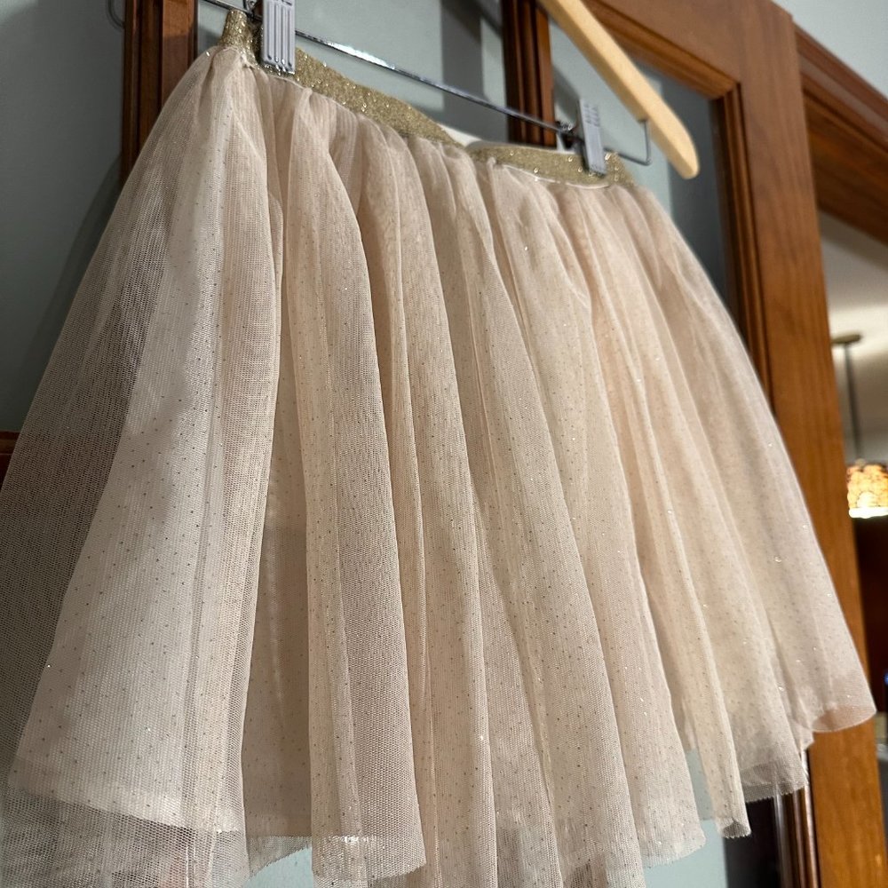 Sonoma Gold Sparkle Tulle Lined Skirt Size 7